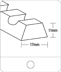 Tracking guides - K17 PVC - Notched